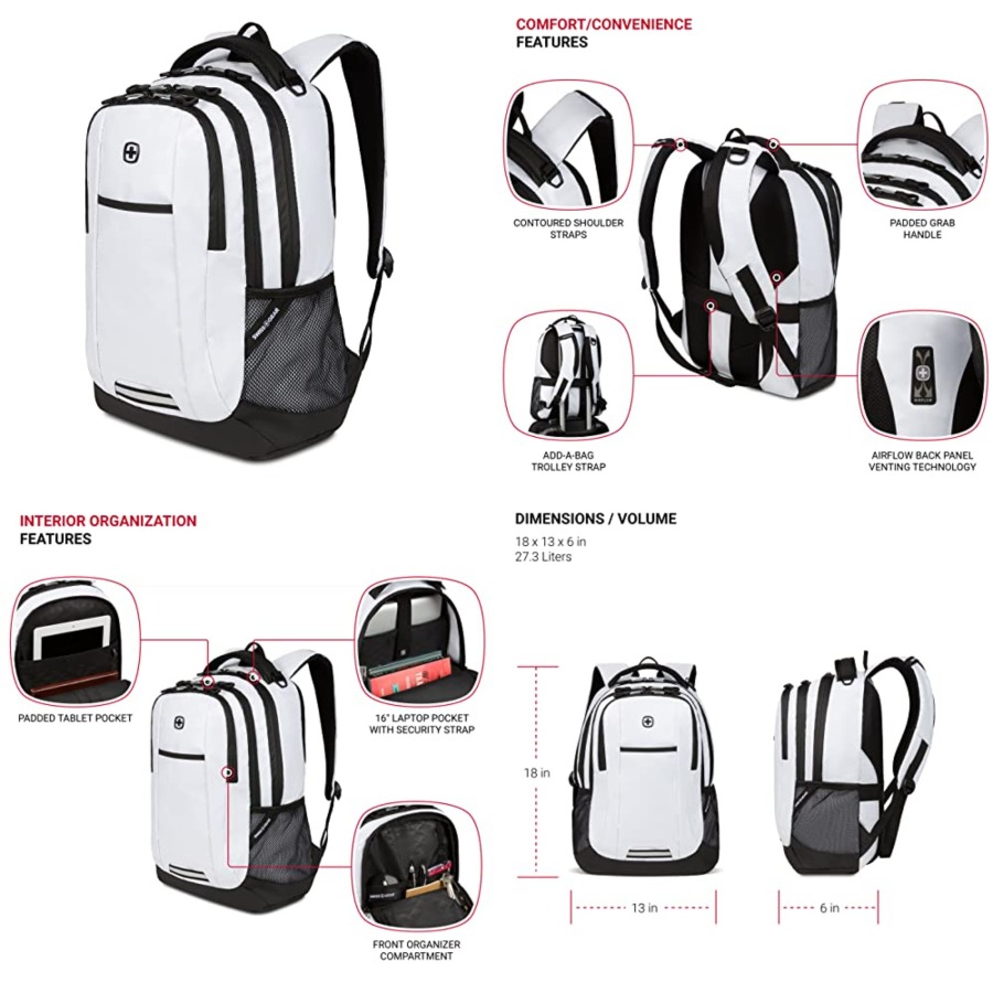 Water Bottle Holder - Cecil Laptop Backpack Fits 16-Inch Laptop,