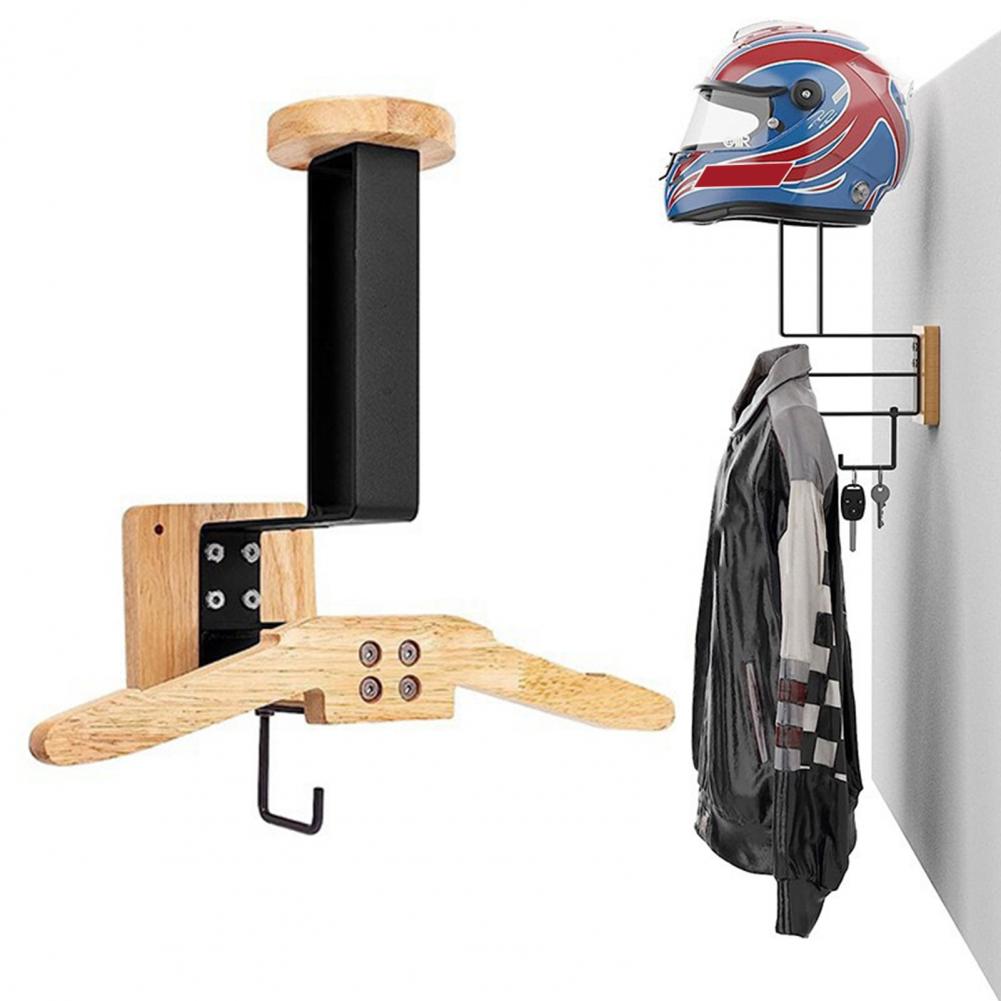 Cycling Gear Organizer Wall - Vest Hanger Wall Mount Motorcycle Helmet