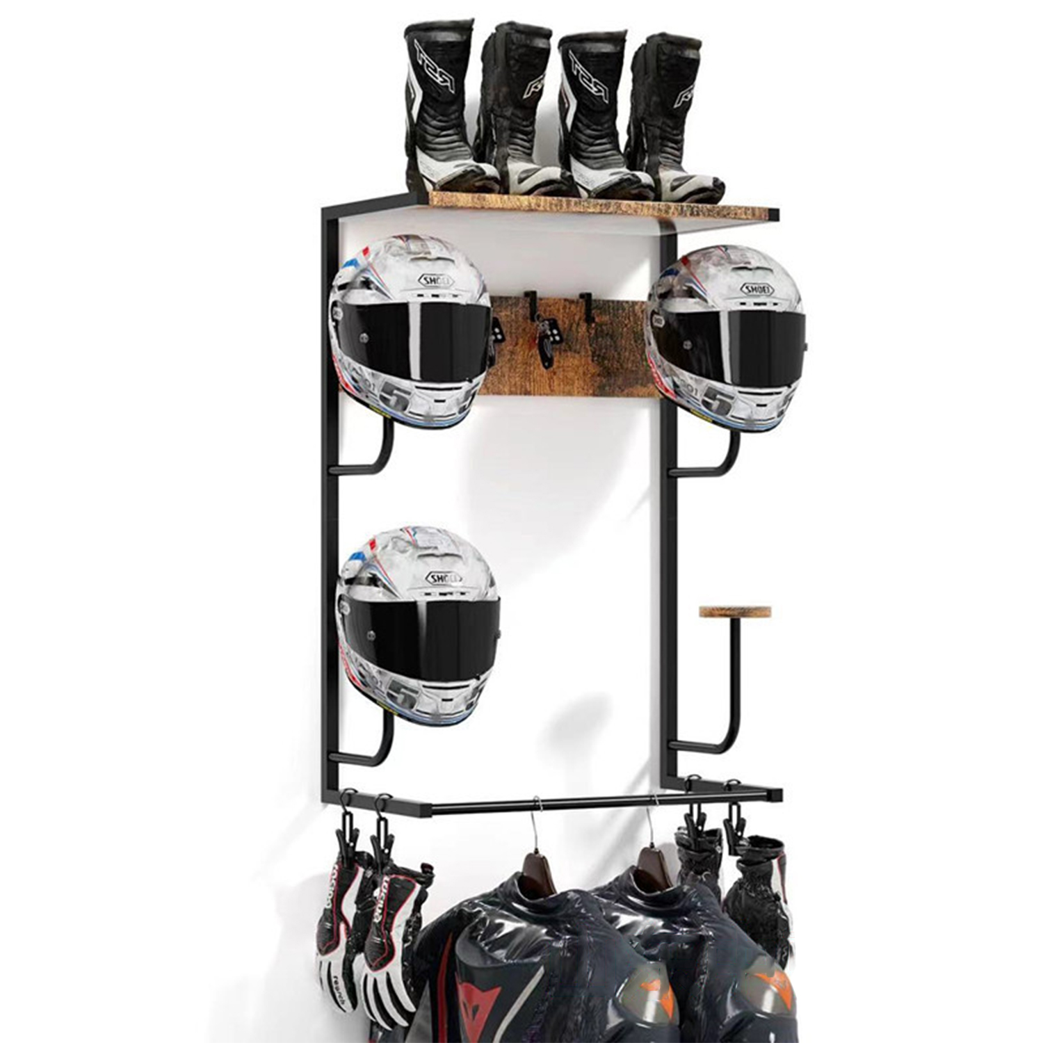 Motorcycle Helmet Holder, Wall - Cycling Gear Organizer Wall ulasan dan harga